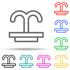 Poster - fountain multi color style icon. Simple thin line, outline vector of web icons for ui and ux, website or mobile application