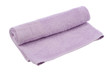 lilac twisted towel on a white background isolate