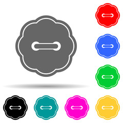 Poster - button multi color style icon. simple thin line, outline vector of web icons for ui and ux, website 