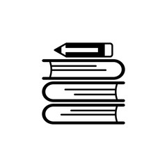 Poster - Book, pencil icon. Simple vector knowledge icons for ui and ux, website or mobile application