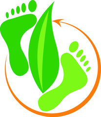 Sticker - foot leaf