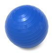 Blue fitness ball isolated 3d rendering