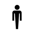 © Elnur - Person silhouette icon in solid line style. Human avatar sign for perfect web and mobile concept.