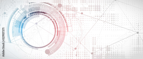 Fotografía Abstract tech background. Futuristic technology interface