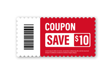 Wall Mural - set of template coupon. gift coupon element template, graphics design. voucher promo code. shopping,