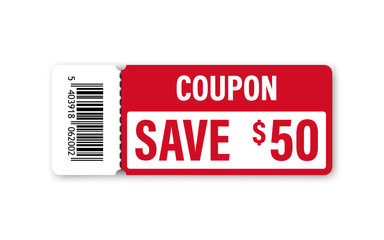 Wall Mural - set of template coupon. gift coupon element template, graphics design. voucher promo code. shopping,