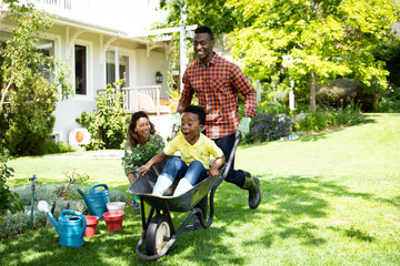 Family gardening together