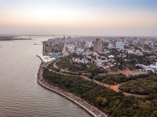 Wall Mural - Aerial view of beautiful coast of Maputo, Costa do Sol, Mozambique