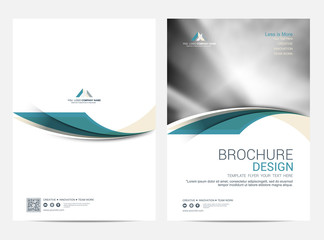 Wall Mural - brochure or flyer layout template, annual report cover design background