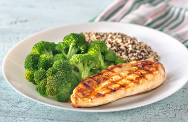 Sticker - Grilled chicken with broccoli and quinoa