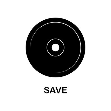 CD or DVD disk icon. Vector flat design