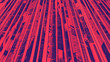 Pile of old vintage comic books background texture with vibrant red and blue duotone color effect