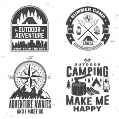 Wall Mural - set of outdoor adventure inspirational quote. vector. concept for shirt, logo, print, stamp or tee. 