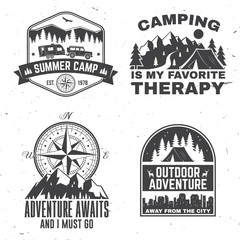 Wall Mural - set of outdoor adventure inspirational quote. vector. concept for shirt, logo, print, stamp or tee. 