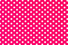 Pink Polka Dot Textured Background With White Dots