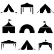 Tent set icon, logo isolated on white background