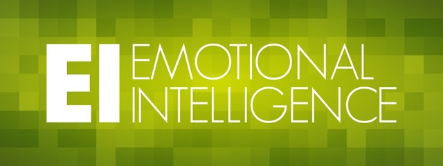 Poster - ei - emotional intelligence acronym, business concept background
