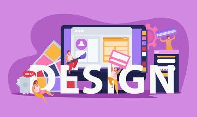 Graphic Design Flat Composition