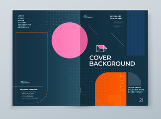 Brochure template layout design. Corporate business annual report, catalog, magazine, flyer mockup. Creative modern background concept in abstract flat style shape