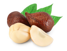 Salak Snake Fruit Isolated On White Background With Clipping Path And Full Depth Of Field