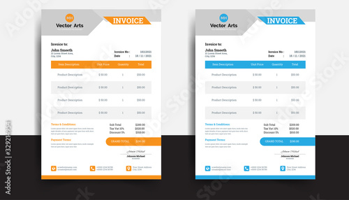 Fotomural Invoice minimal design template