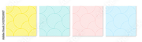 Vector: Background pattern seamless circle abstract colorful pastel colors. Summer background design. Background pattern seamless circle abstract colorful pastel colors. Summer background design.