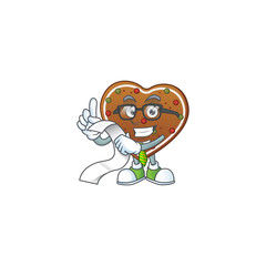 Canvas Print - cartoon character of gingerbread love holding menu on his hand