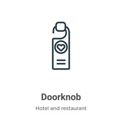 Poster - doorknob outline vector icon. thin line black doorknob icon, flat vector simple element illustration