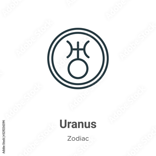 Fotografía Uranus outline vector icon