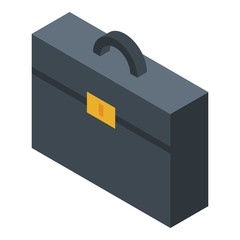 Poster - Leather office bag icon. Isometric of leather office bag vector icon for web design isolated on white background