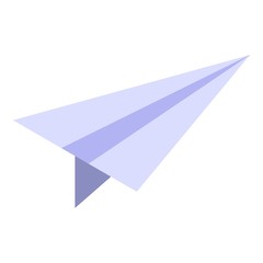 Poster - Paper airplane icon. Isometric of paper airplane vector icon for web design isolated on white background