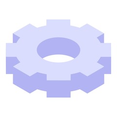 Poster - Gear wheel icon. Isometric of gear wheel vector icon for web design isolated on white background