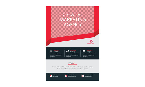 Corporate Flyer Layout with Graphic Elements	