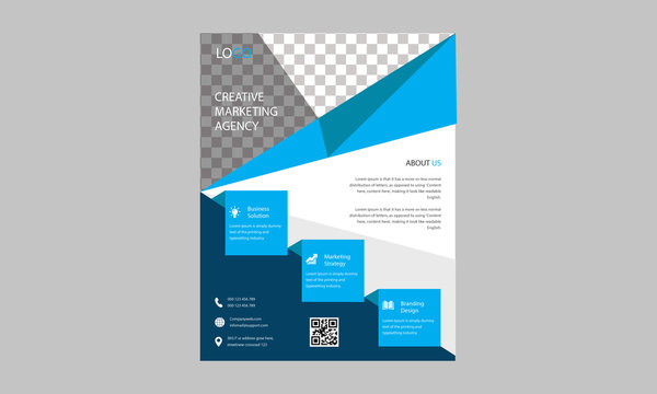 Corporate Flyer Layout with Graphic Elements