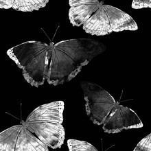 Seamless Pattern With Butterflies