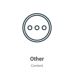 Poster - Other outline vector icon. Thin line black other icon, flat vector simple element illustration from editable content concept isolated stroke on white background