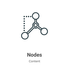 Poster - nodes outline vector icon. thin line black nodes icon, flat vector simple element illustration from 