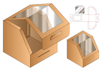 Canvas Print - Box packaging die cut template design. 3d mock-up