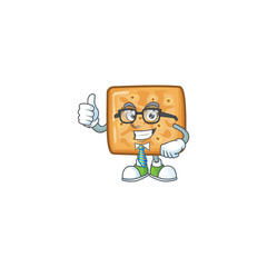 Wall Mural - Crackers successful Businessman cartoon design with glasses and tie