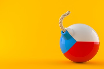 Wall Mural - Bomb with czech flag