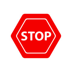 stop sign isolated on white