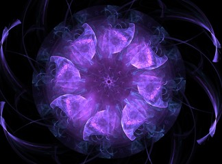 Poster - Abstract fractal patterns and shapes. Fractal texture for prints.