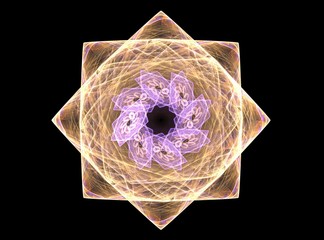 Wall Mural - abstract fractal wreckage digital artwork for creative graphic design