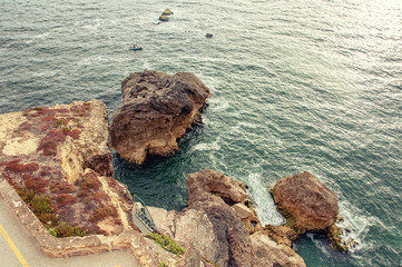 Nazaré, Portugal. Coast of the atlantic ocean.