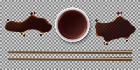 Sticker - Soy sauce isolated on transparent background