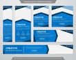 set of promotion kit banner template design with modern and minimalist concept user for web page, ads, annual report, banner, background, backdrop, flyer, brochure, card, and poster