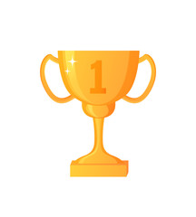 Wall Mural - golden cup, glossy prize, first place, winner symbol, championship element of goal, first place, fla