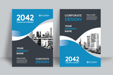 City Background Business Book Cover Design Template