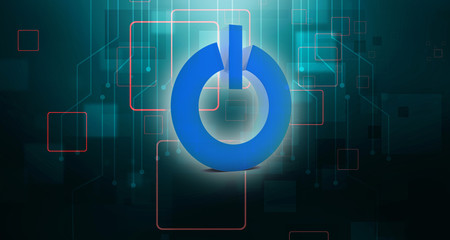 Poster - 3d illustration power symbol