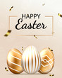 Happy Easter lettering background 